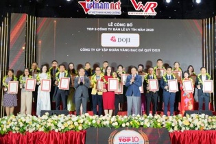DOJI được vinh danh công ty bán lẻ uy tín 7 năm liên tiếp