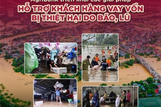 Agribank giảm tới 2%/năm lãi suất cho vay với khách hàng bị thiệt hại do bão, lũ