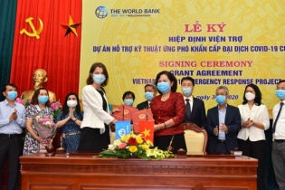 WB viện trợ không hoàn lại trị giá 6,2 triệu USD cho Việt Nam chống dịch Covid-19