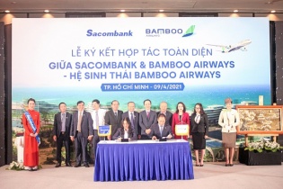 Sacombank ký hợp tác toàn diện với Bamboo Airways