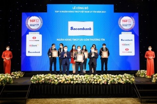 Sacombank liên tiếp nhận được các giải thưởng uy tín trong nước