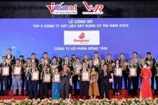 Đồng Tâm Group lần thứ 4 vào Top các Công ty uy tín ngành Vật liệu Xây dựng