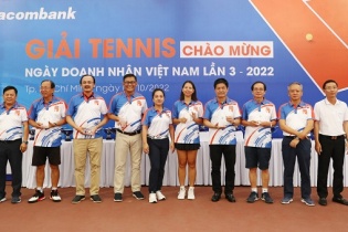 Sacombank tổ chức Giải tennis chào mừng ngày Doanh nhân Việt Nam năm 2022