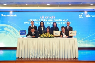 Sacombank ký hợp đồng triển khai chuẩn bị báo cáo tài chính quốc tế số IFRS 9