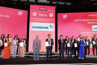 Eximbank vào Top 10 Thương hiệu mạnh - Tăng trưởng ấn tượng năm 2023