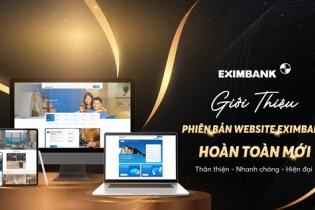 Eximbank thay đổi giao diện website 