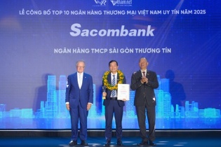 Sacombank vào top 10 ngân hàng thương mại Việt Nam uy tín năm 2025