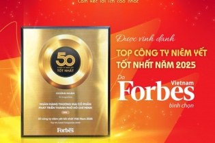 HDBank vào top 50 doanh nghiệp niêm yết tiêu biểu nhất 2025