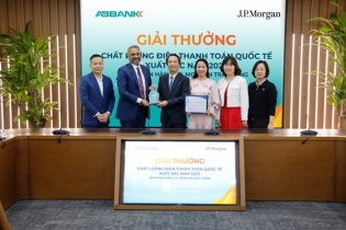 ABBANK giữ vững uy tín thanh toán quốc tế với giải thưởng từ J.P. MORGAN 