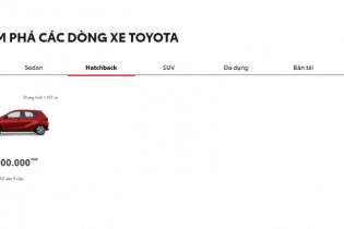 Toyota Yaris bất ngờ biến mất khỏi danh mục xe Toyota tại Việt Nam