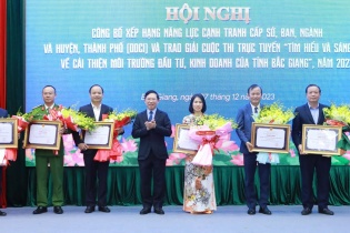 Bắc Giang: Doanh nghiệp chấm điểm sở ngành, Chủ tịch tỉnh xác định rõ không có thứ hạng an toàn