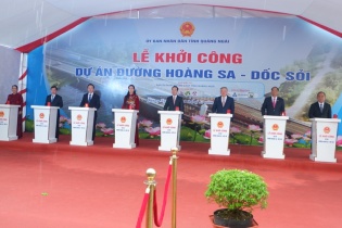 Quảng Ngãi khởi công Dự án Đường Hoàng Sa - Dốc Sỏi, tổng vốn đầu tư 3.500 tỷ đồng