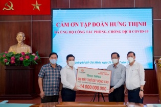 Tập đoàn Hưng Thịnh hỗ trợ khẩn hàng chục tỷ đồng để TP.HCM phòng, chống dịch Covid-19