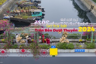 TP.HCM: Rực rỡ chợ hoa xuân “Trên bến, dưới thuyền 2024”