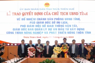 Thừa Thiên Huế bổ nhiệm một loạt cán bộ chủ chốt sở, ngành