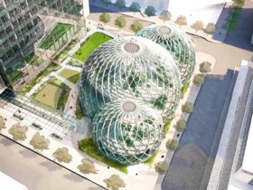 Amazon "chơi trội" xây trụ sở hình tròn bằng kính