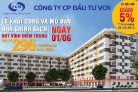 VCN mở bán chung cư giá 296 triệu đồng/căn