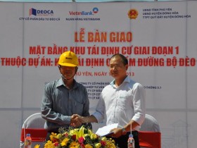 Bàn giao giai đoạn 1 Khu tái định cư Bắc hầm Đèo Cả
