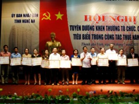 Nghệ An khen thưởng doanh nghiệp làm tốt nghĩa vụ thuế