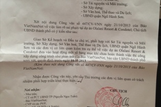 Chủ tịch Đà Nẵng yêu cầu kiểm tra Resort “chui”