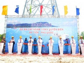 Chính thức khởi công cáp điện ngầm vượt biển ra Phú Quốc