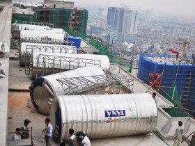 Bồn nước inox dung tích lớn tràn vào các dự án xây dựng