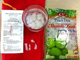 Thạch dừa cháy khét tại Ocean Mart "không có Polymer"