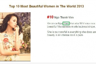 Sự thật về trang web bầu Ngô Thanh Vân vào top 10 người đẹp thế giới