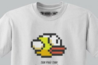 Hình ảnh Flappy Bird được sử dụng độc quyền trên áo thun