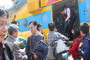 Trực thăng chở bác sĩ đã đến cứu chữa nạn nhân vụ sập cầu