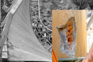 Vụ sập cầu: Trụ chính cầu được xây bằng gạch lỗ?