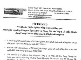 Cổ đông Dệt Phong Phú tức tưởi vì bị “ép cưới”