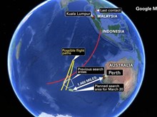 Máy bay MH370 đã lao xuống Nam Ấn Độ Dương