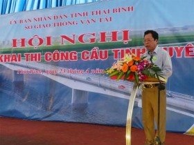 ﻿Thái Bình triển khai thi công cầu Tịnh Xuyên