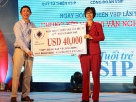 VSIP: 1.500 người đi bộ từ thiện ủng hộ công nhân, học sinh