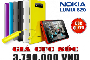 Microsoft đại hạ giá Lumia 820 còn 3,79 triệu đồng