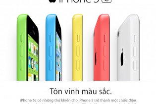 iPhone 5C chính hãng giảm sốc còn 8,5 triệu đồng