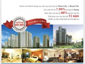 Ưu đãi lớn khi vay mua nhà Dự án Times City và Royal City