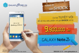 Sắm Galaxy Note 3 với giá chỉ 9,99 triệu đồng