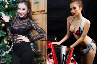 Phương Trang "bắt chước" chị khoe vòng 1 chứng tỏ trưởng thành