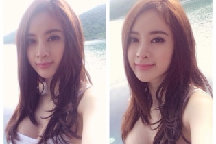 Angela Phương Trinh khoe "eo thon, ngực nở" bên bờ biển