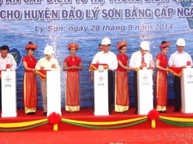Khánh thành hệ thống cáp điện ngầm đảo Lý Sơn