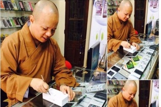 Đại đức khoe "đập hộp iPhone 6" trên Facebook sẽ bị kỷ luật