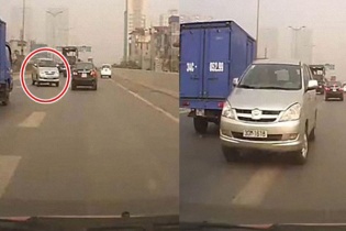 Liều lĩnh phóng xe ngược chiều đường cao tốc do sợ “Sếp” muộn họp
