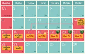 Lịch nghỉ Tết Ất Mùi: Dự kiến 9 ngày