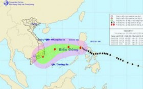 Bão Hagupit đang tiến vào biển Đông