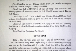 Ấn phẩm Dòng đời bị thu hồi giấy phép vì nhiều nội dung mê tín dị đoan