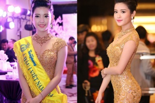 Á hậu Huyền My gợi cảm với đầm xuyên thấu