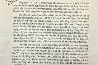 Nghệ An: "Thiếu tôn trọng" Chủ tịch tỉnh, Giám đốc Sở Xây dựng phải tự kiểm điểm