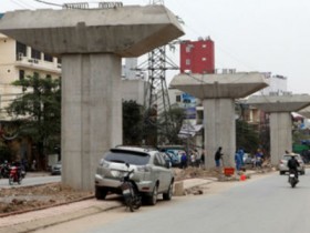 Dự án đường sắt Cát Linh - Hà Đông thi công trở lại một số hạng mục